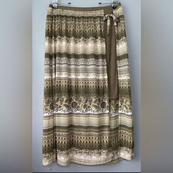 Cato Dresses & Skirts - EUC CATO Plus Size Green Boho Split Mini Skirt w/ Midi Length Overlay Size 18/20